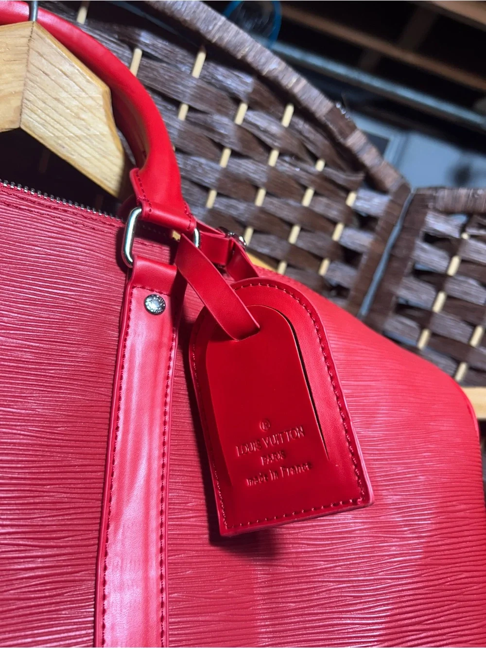 Supreme Red Travel Bag Collection with White Logo
